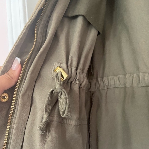 GUESS GUC hip length fall military jacket in olive green - Picture 5 of 7